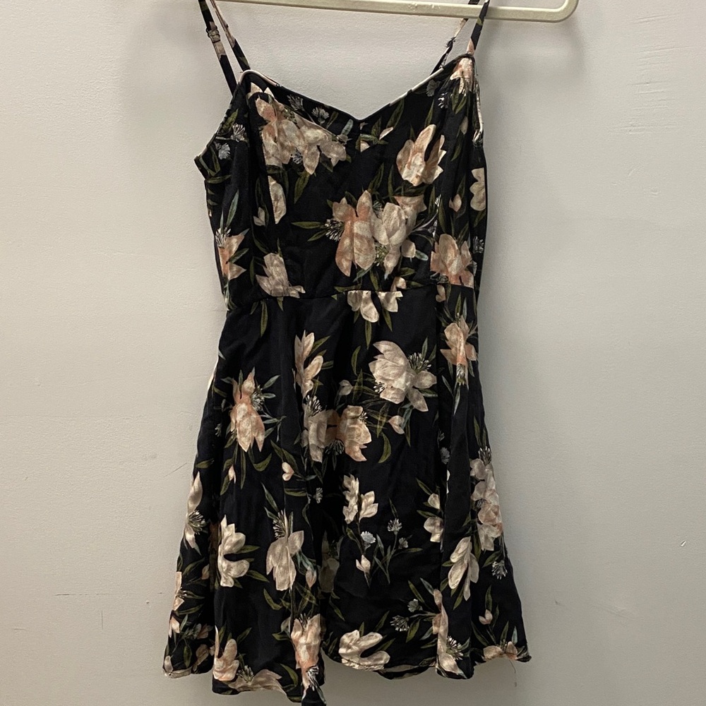Talula Black Floral Mini Dress